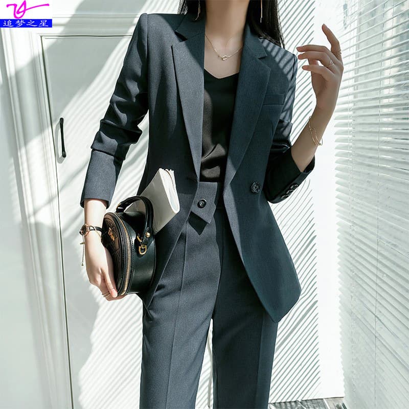Professional classic suit jacket, elegant set for work, suitable for spring and autumn 3