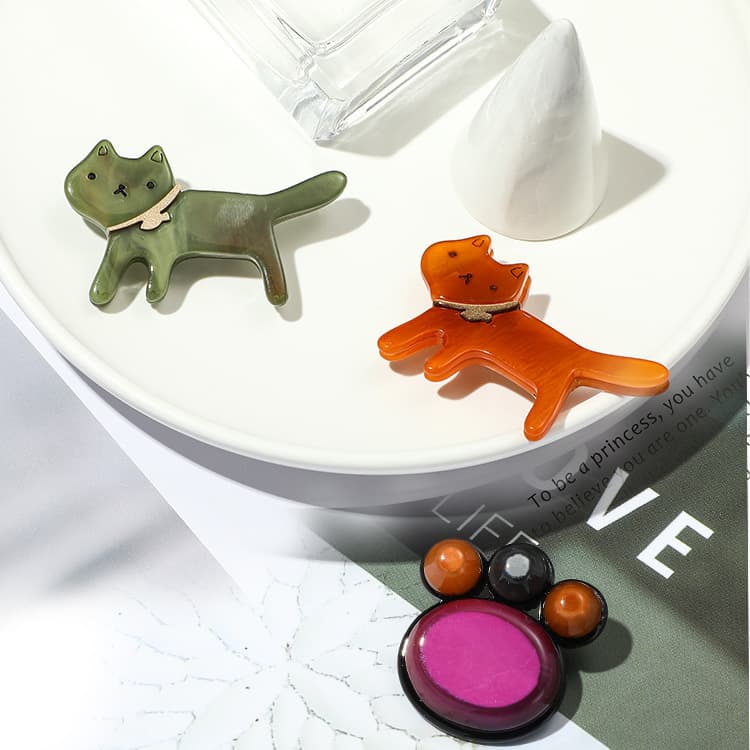 Acrylic cartoon cute brooch handmade, pendant, pin, award, new collection, cat, Birthday gift, DIY 1