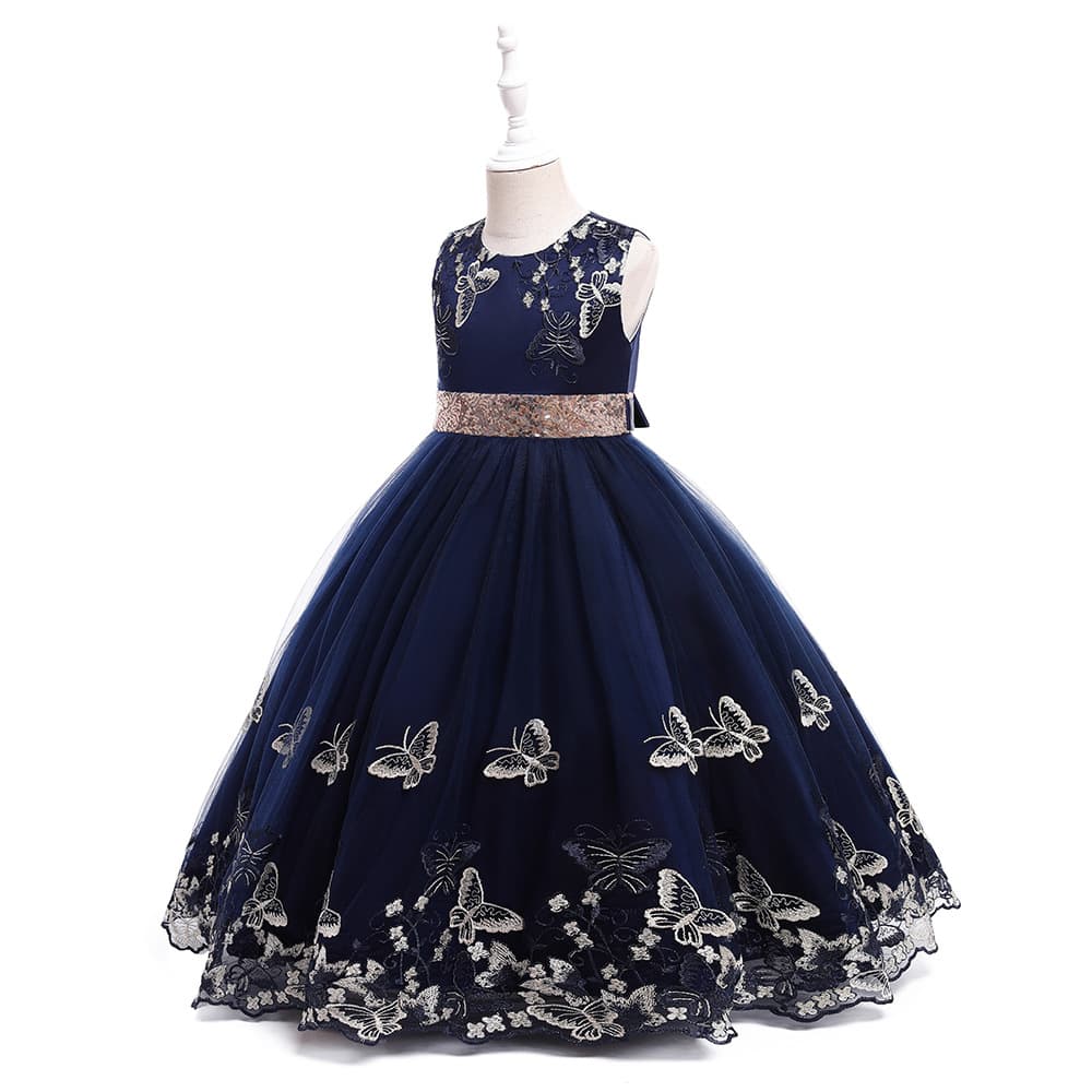 Children's small princess costume, suit, long skirt, mannequin head, evening dress, European style, children's clothing, Amazon 3