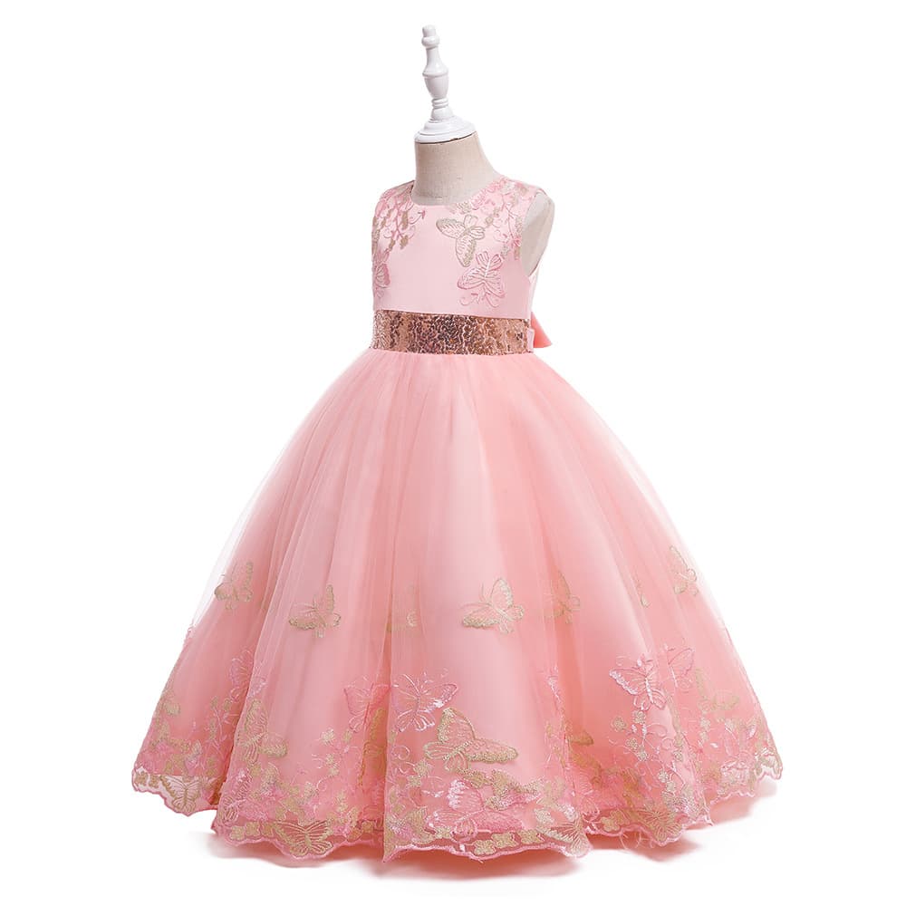 Children's small princess costume, suit, long skirt, mannequin head, evening dress, European style, children's clothing, Amazon 4