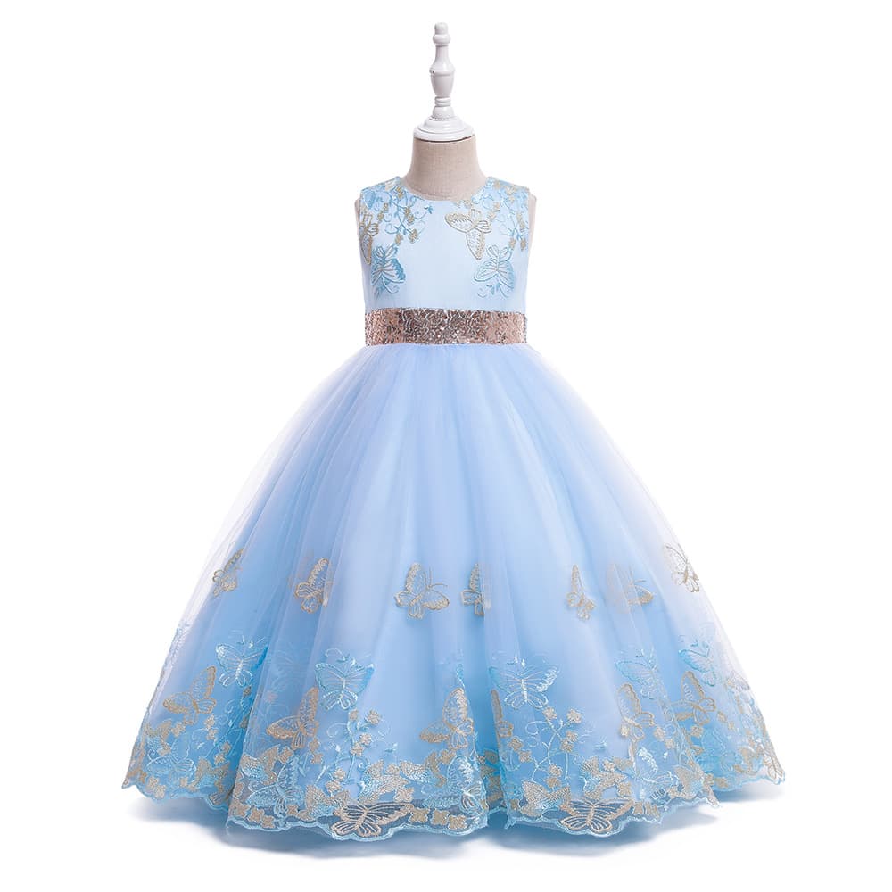 Children's small princess costume, suit, long skirt, mannequin head, evening dress, European style, children's clothing, Amazon 5