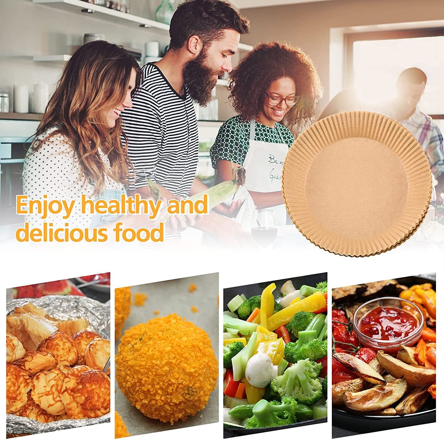 Baked paper air fried pan, frying pot, oil paper bowl, paper, paper, air frying pot, silicon oil paper 4