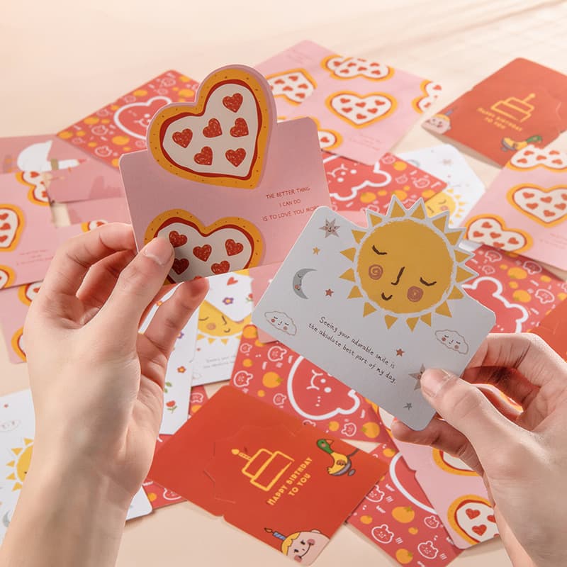 Cartoon New Year Valentine's Day Creative Little Card Love Card Card Wedding Card Blessing Message Card 2