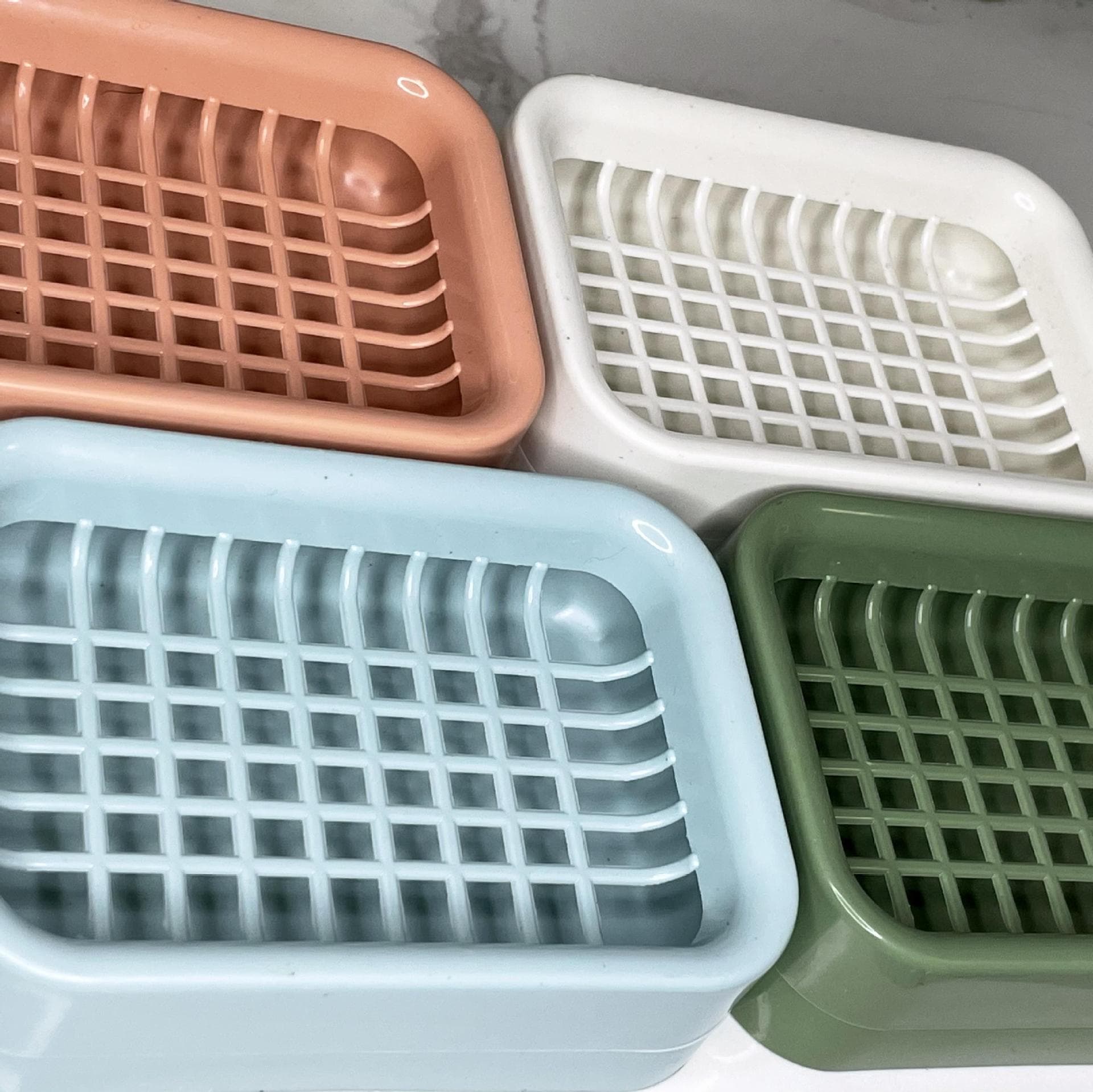 (Wholesale), soap holder, double-layer drying rack, handheld plastic laundry soap 2
