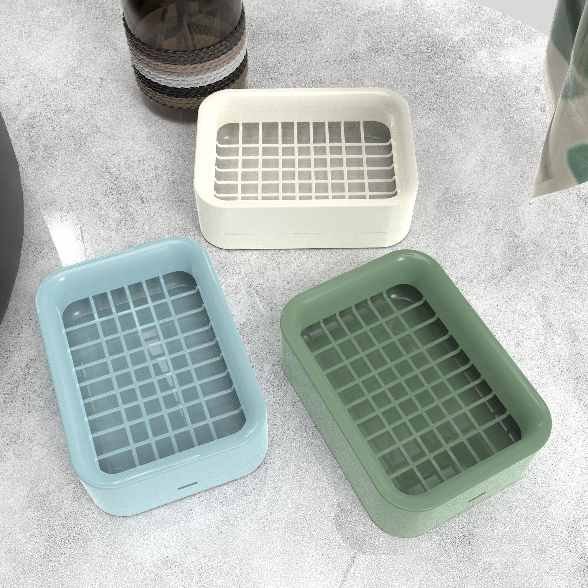 (Wholesale), soap holder, double-layer drying rack, handheld plastic laundry soap 4