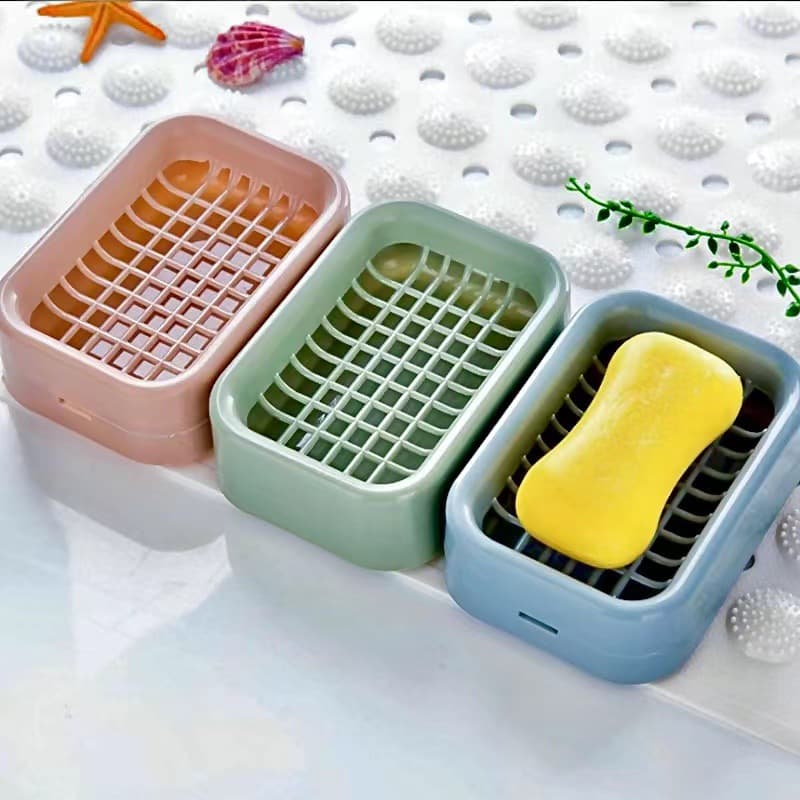 (Wholesale), soap holder, double-layer drying rack, handheld plastic laundry soap 1