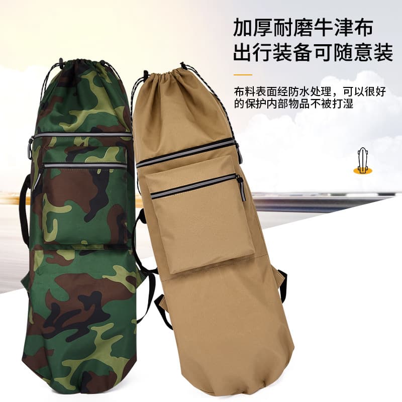 Skateboard with two curved ends, waterproof bag for yoga, backpack 4