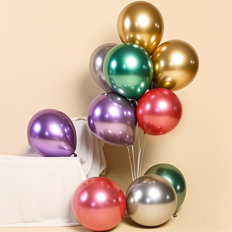 Metal latex balloon, set for St. Valentine's Day, 10 inch 3
