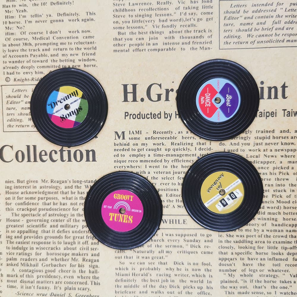 Magnetic set, retro fridge magnet, nostalgia 2