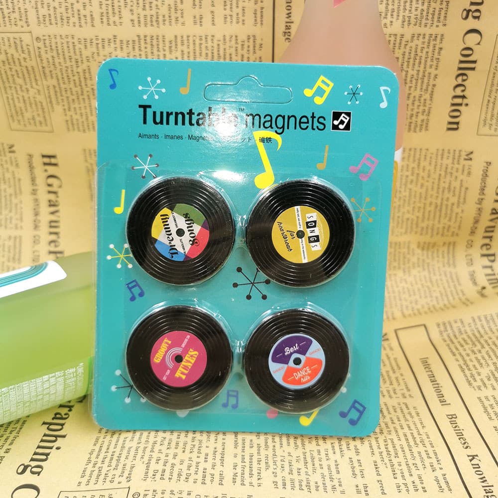 Magnetic set, retro fridge magnet, nostalgia 4