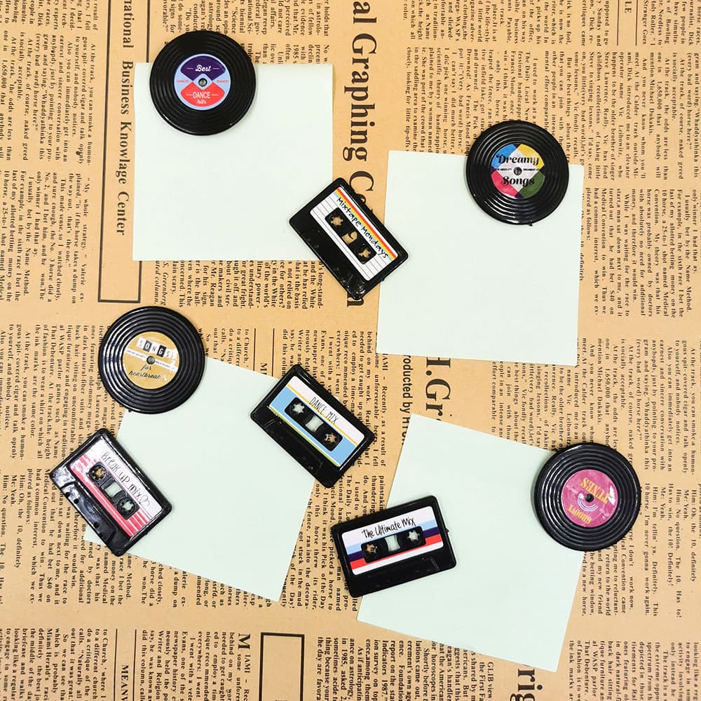 Magnetic set, retro fridge magnet, nostalgia 1