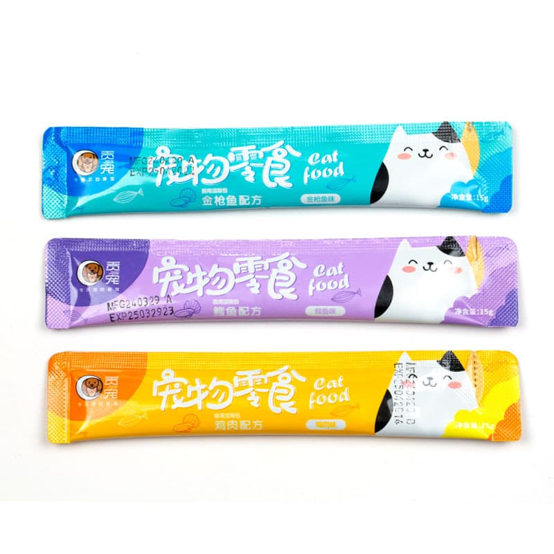 Cat strips cat snacks pet snacks adult cat snacks 15g universal wet food package cat canned cat strips wholesale 5