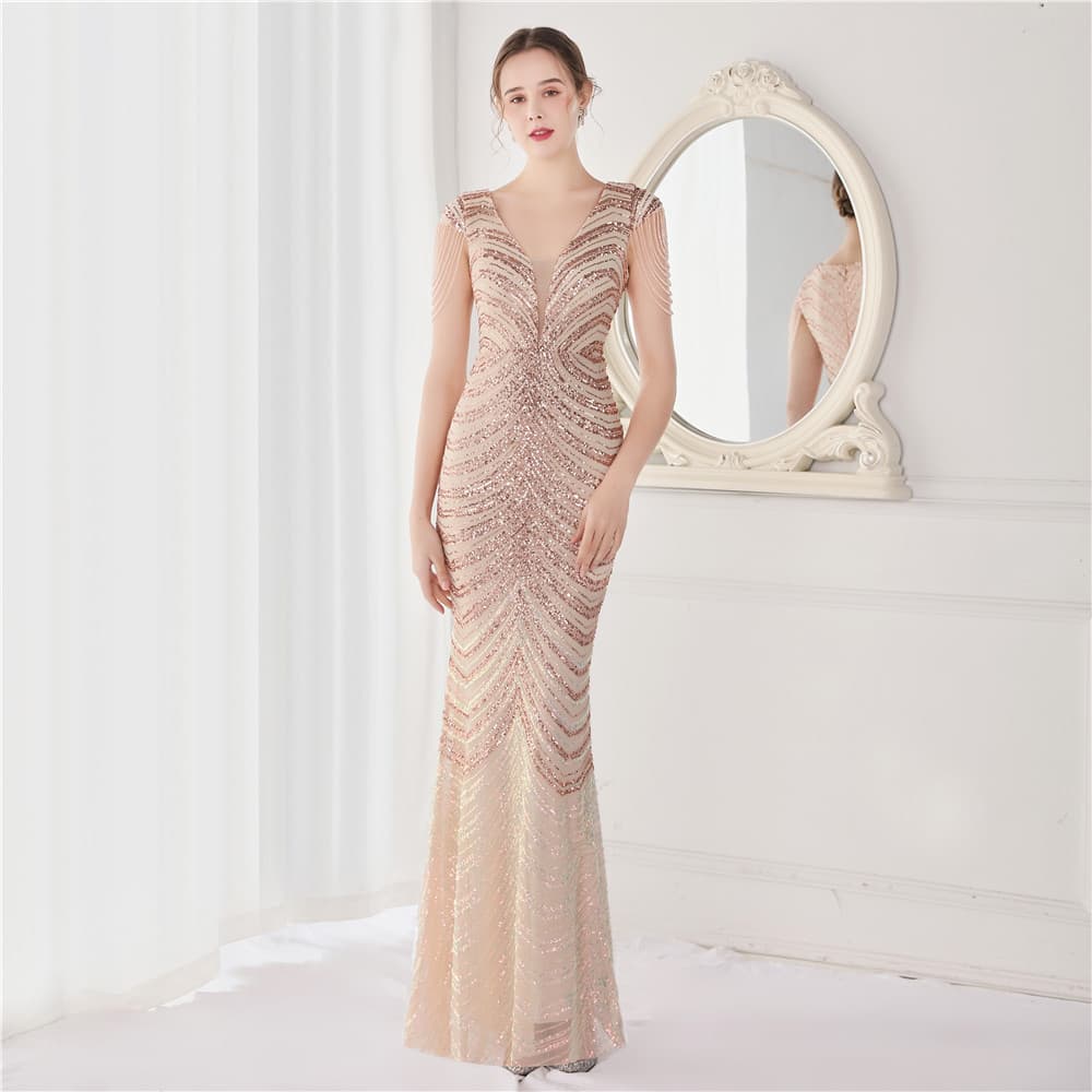Beads, evening dress 4