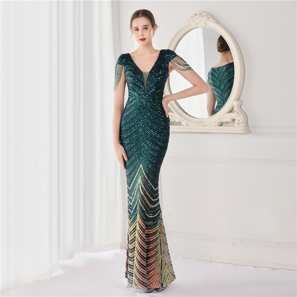 Beads, evening dress 5
