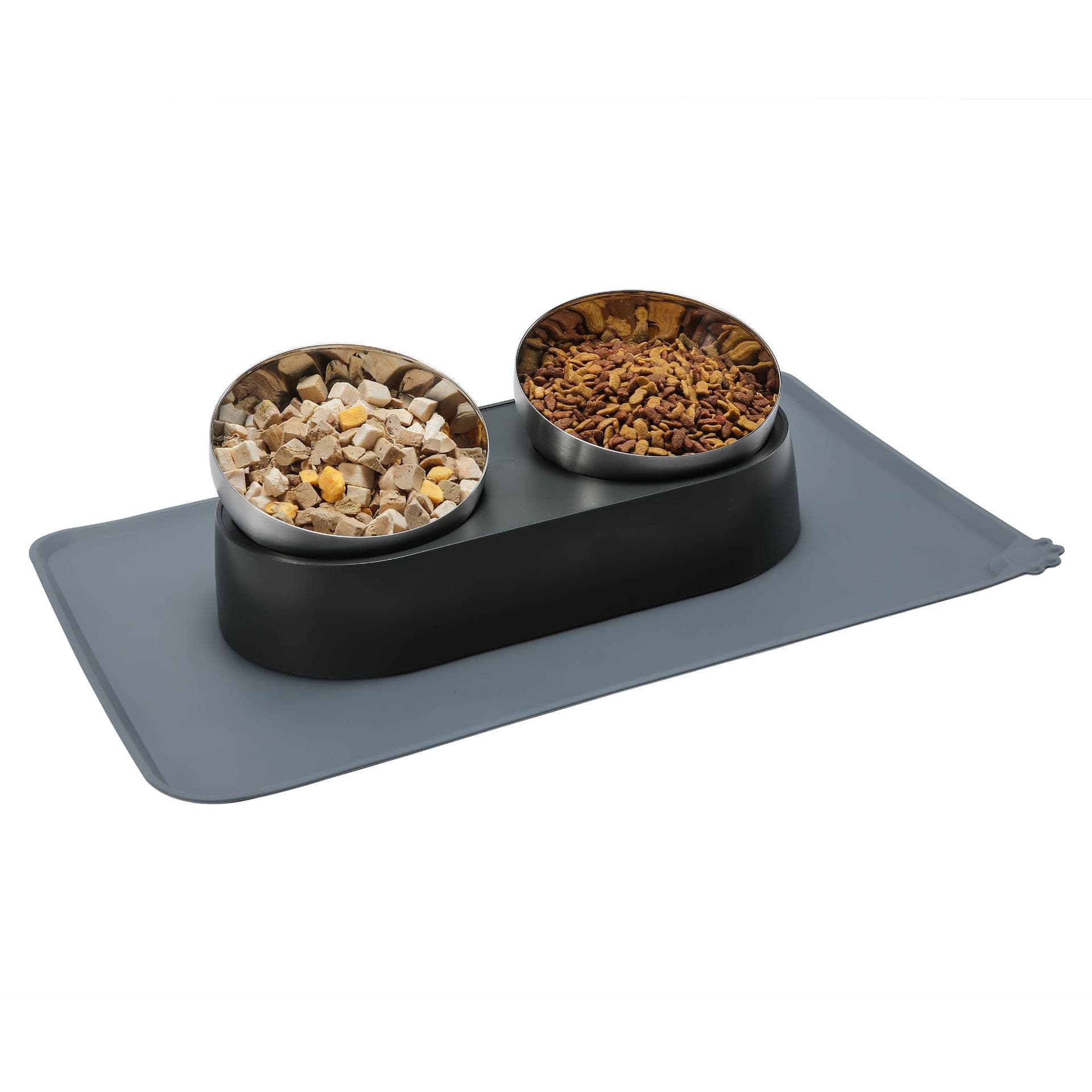 Pet feeding bowl dog stainless steel feeder cat drinking water heater eating pot cat feed bowl pet cat bowl 5