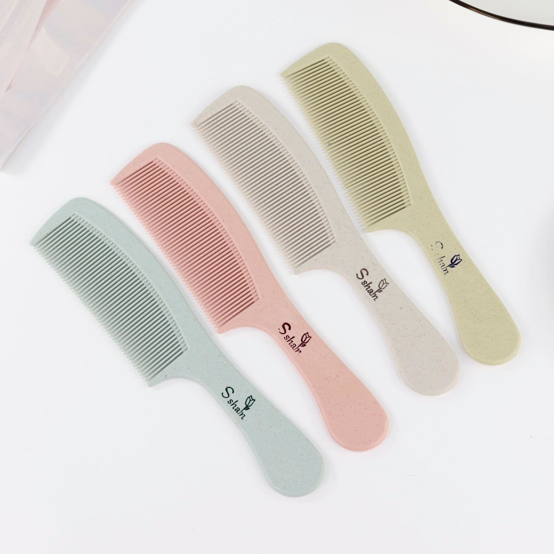 Manufacturer wholesale wheat straw comb pointed tail comb hair smoothing comb plastic hairdressing comb anti-hair loss smooth non-pulling hair care 4