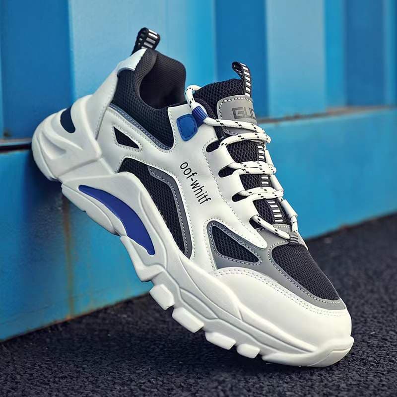 Cross-border men's shoes, lightweight and versatile, new men's sports shoes, low-cut contrasting color dad shoes, breathable Korean running shoes 2