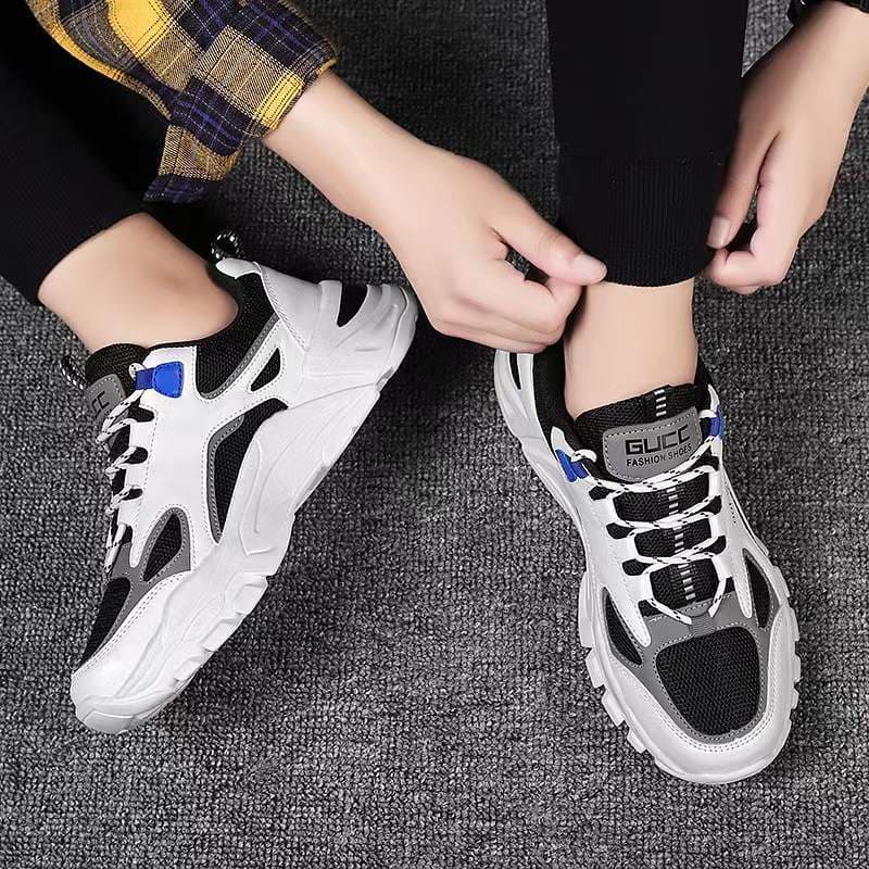 Cross-border men's shoes, lightweight and versatile, new men's sports shoes, low-cut contrasting color dad shoes, breathable Korean running shoes 4