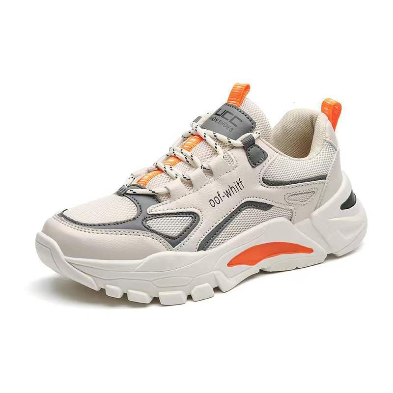 Cross-border men's shoes, lightweight and versatile, new men's sports shoes, low-cut contrasting color dad shoes, breathable Korean running shoes 5