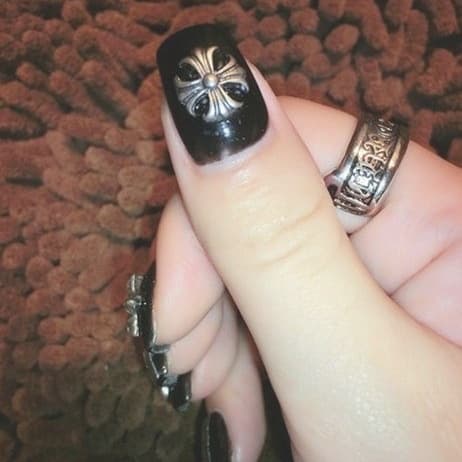 Nail decoration, hair mesh, hexagonal accessories for nails, internet celebrity, punk style 4