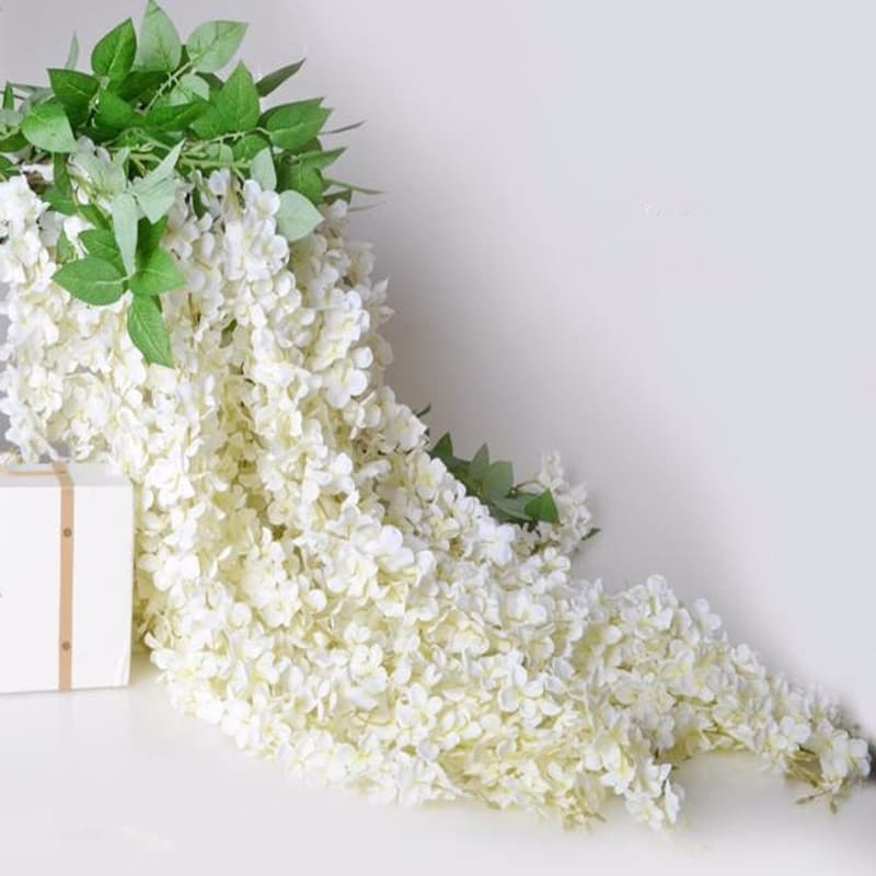 White ceiling decorative simulation embroidery ball flower vine wedding home living room decoration wisteria flower skewers festival layout 1