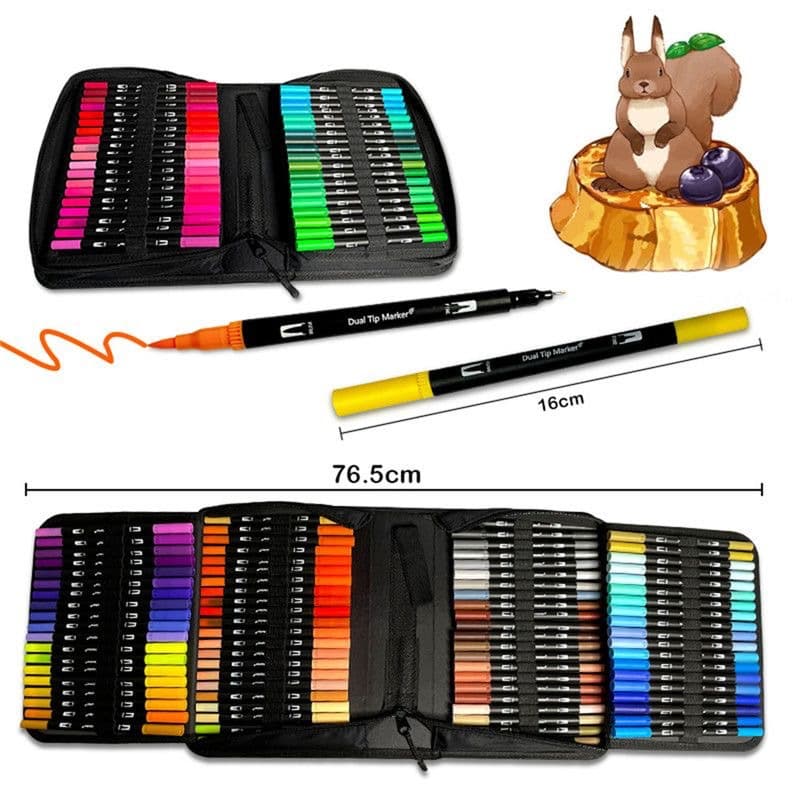 Double-sided watercolour, crayons, art children's set, 120 colors, 72 colors, 60 colors 2