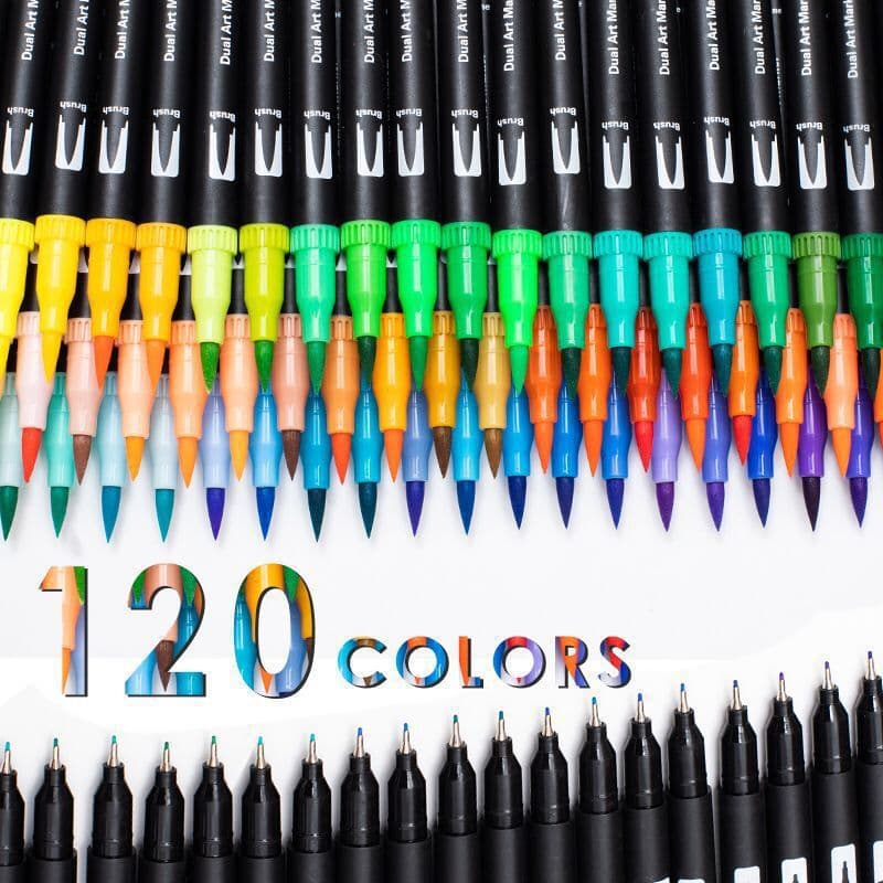 Double-sided watercolour, crayons, art children's set, 120 colors, 72 colors, 60 colors 3