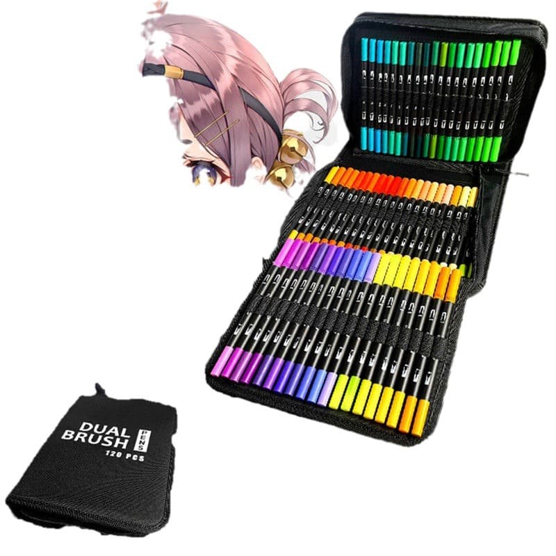 Double-sided watercolour, crayons, art children's set, 120 colors, 72 colors, 60 colors 5