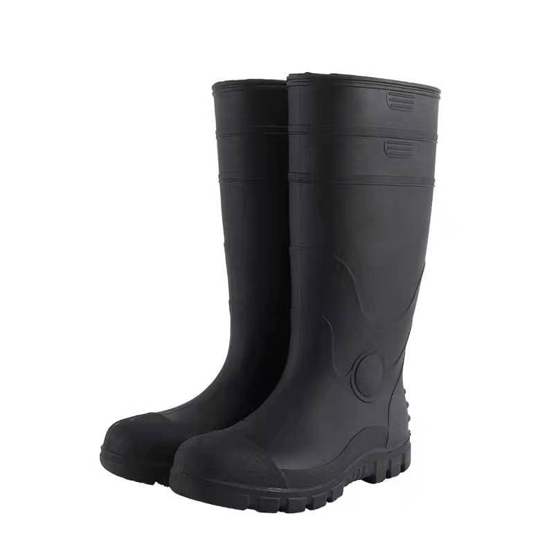 Steel head steel bottom industrial labor insurance safety rainshot oil -resistant acid alkali resistance, waterproof, waterproof and anti -striped water shoe flood prevention cover shoes 5