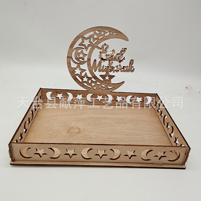 Wooden home furnishings holiday decoration table decorations dessert tray decorations wooden crafts 1