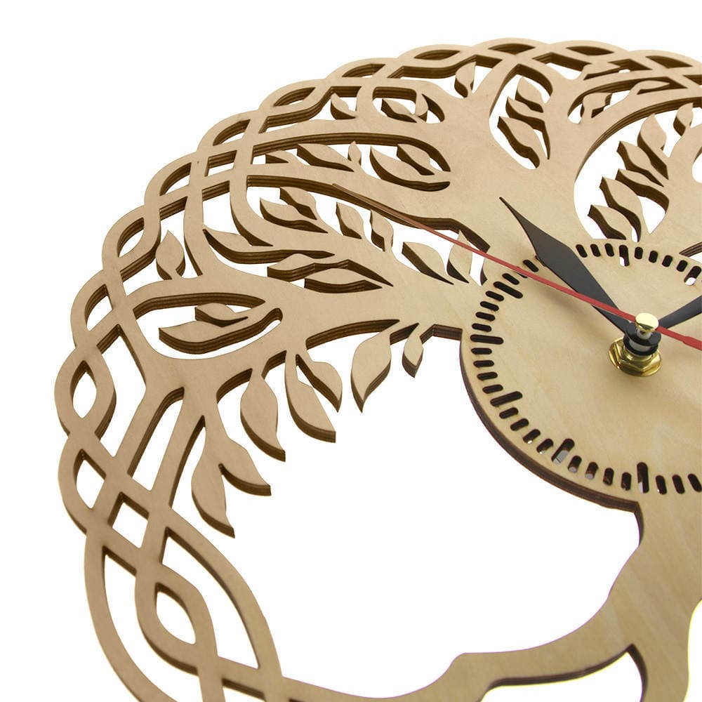 Wooden wall clock medieval tree of life fashion creative wooden wall clock modern wall decoration wall clock 2
