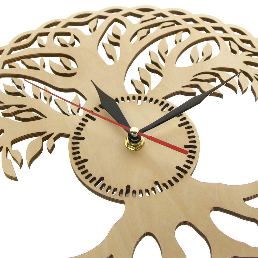 Wooden wall clock medieval tree of life fashion creative wooden wall clock modern wall decoration wall clock 4