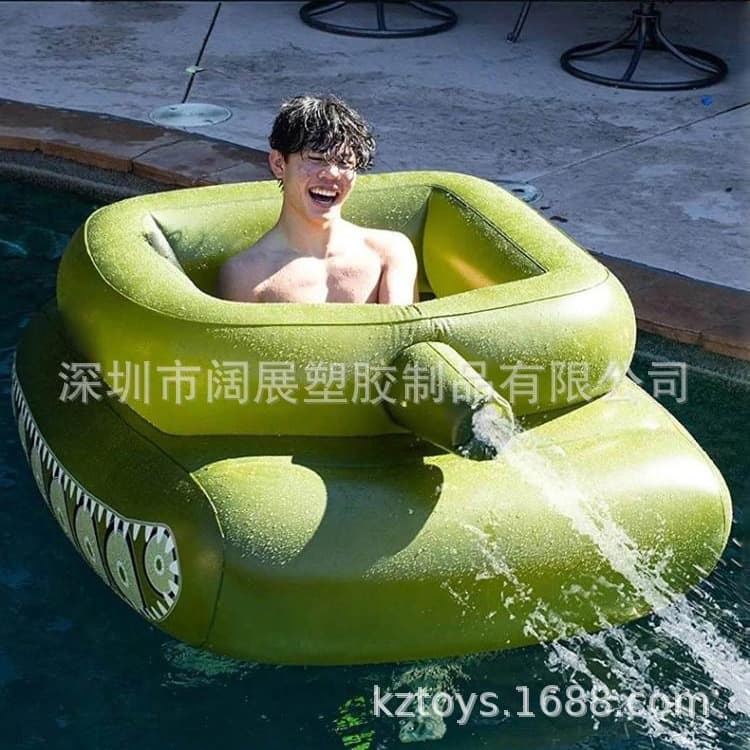Inflatable toy play in water for adults, tank, swimming ring, motorcycle