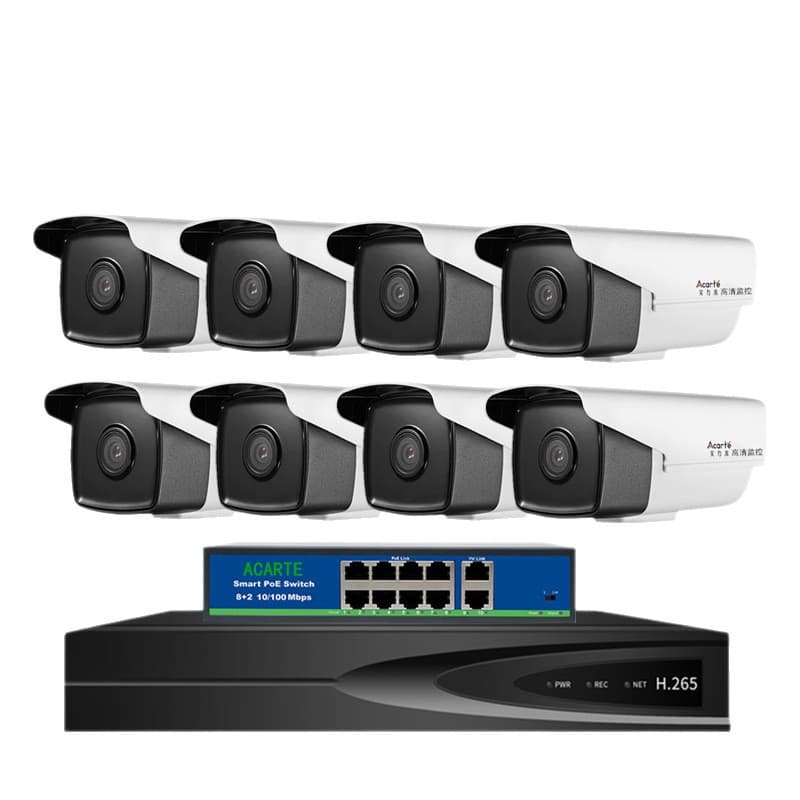 Powerful 8 million poe surveillance camera outdoor starlight 4K high-definition network security camera set 5