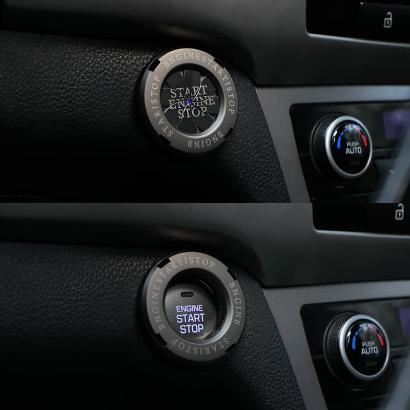 Car interior modification one -button start button point ignition switch rotation protective cover motorcycle startup decoration 4