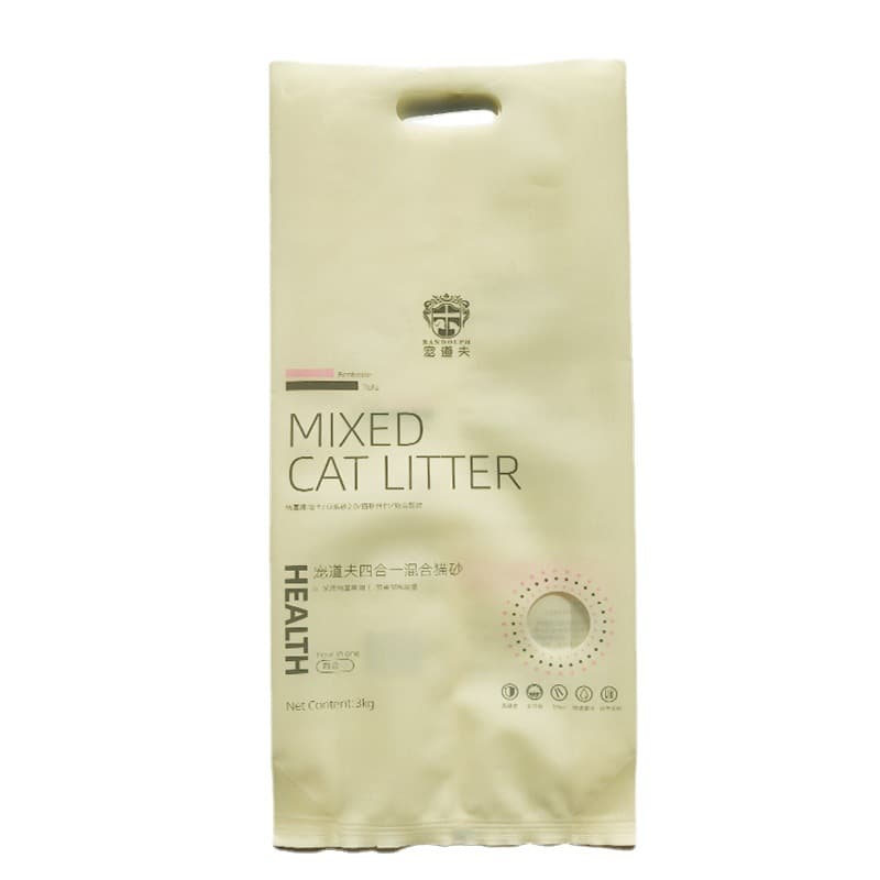 Manufacturer's spot tofu cat litter bag plastic cat litter packaging bag 6 liter vacuum brick bag cat small packaging food grade 5