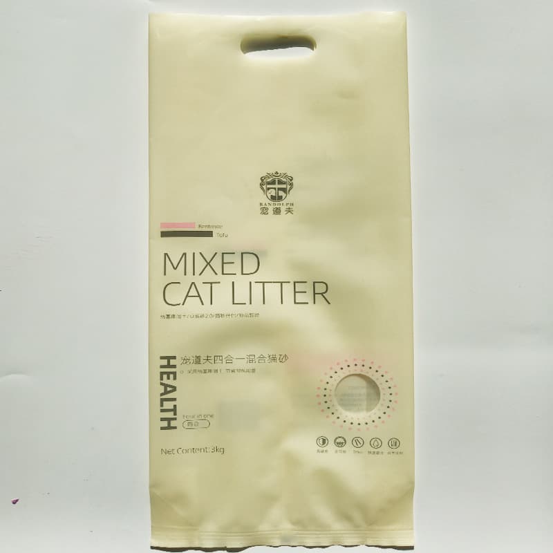 Manufacturer's spot tofu cat litter bag plastic cat litter packaging bag 6 liter vacuum brick bag cat small packaging food grade 1