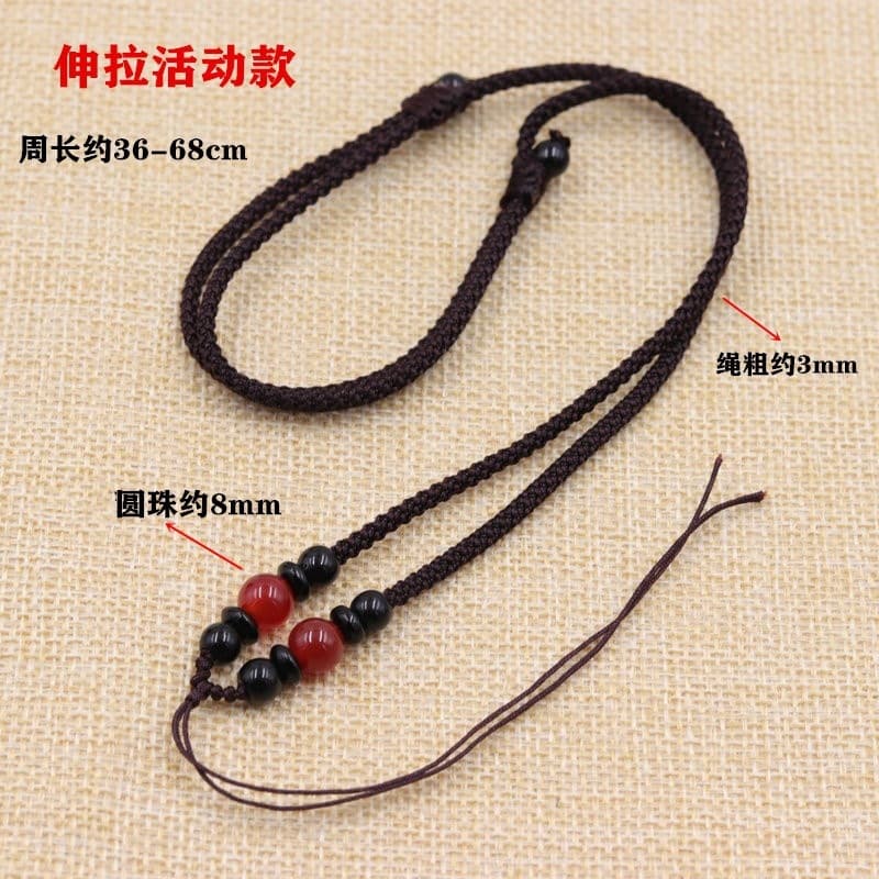 DIY Pendant, agate emerald strap, necklace cord for men and women 4