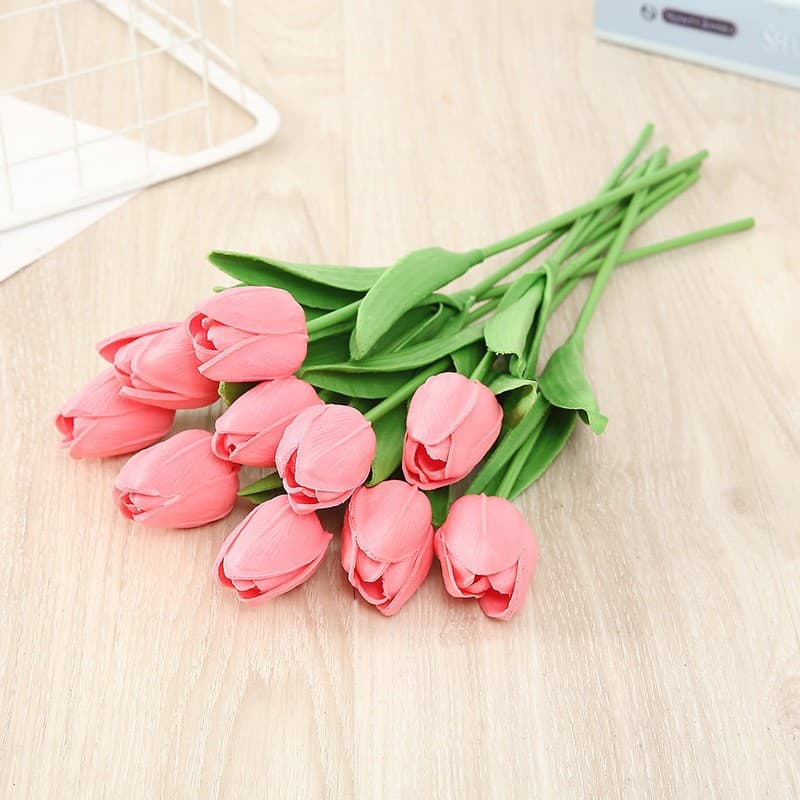 Artificial Mini Tulip Simulation Flowers Decorative Bouquet 4