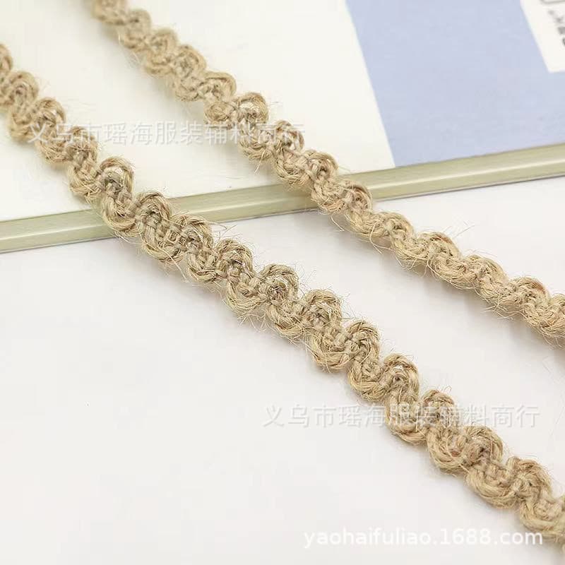 Factory sells hemp rope border woven woven hemp ropes to decorate retro decoration crafts and weave flat mochi 4