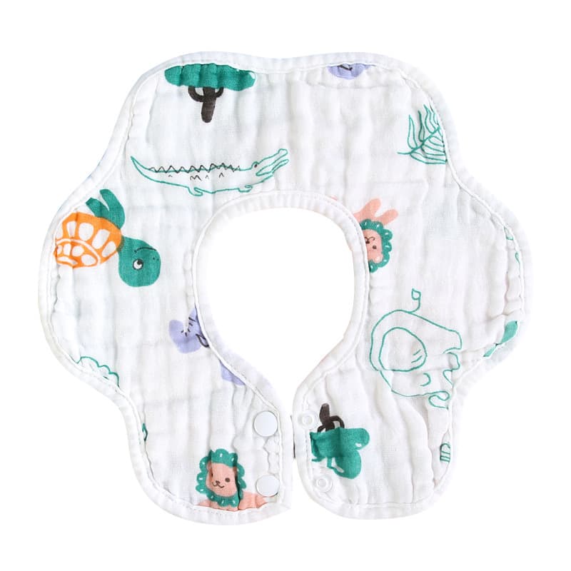 Children's cotton eating bib, gauze scarf, with pocket 5