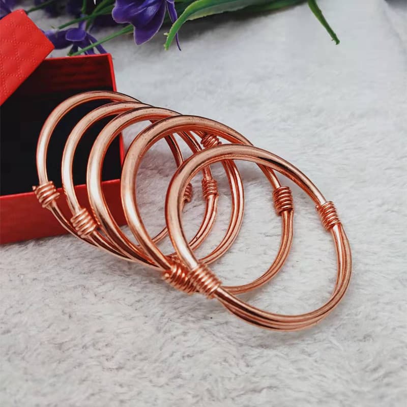 Copper glossy brass ethnic bracelet, ethnic style 3