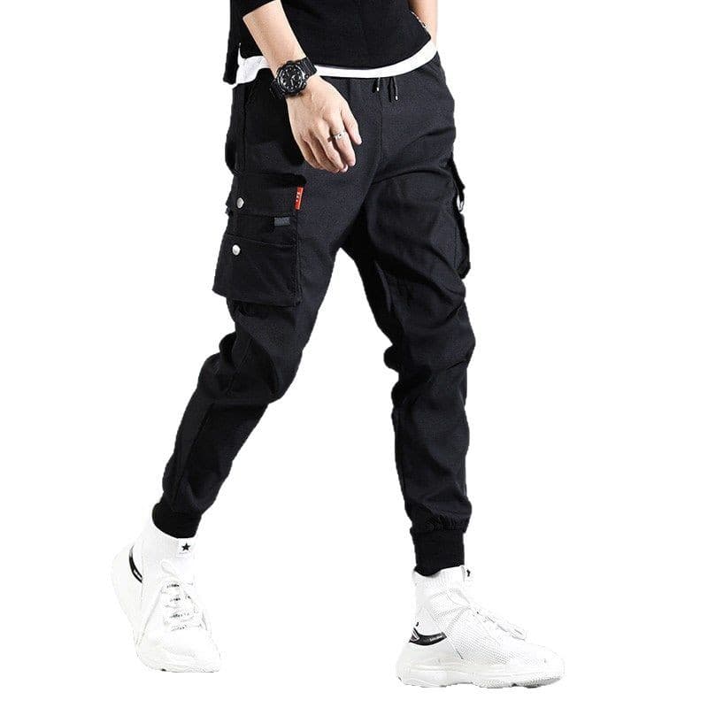 Polyester diagonal with velvet pure cotton machine energy work pants men's tide brand Yu Wenle beam of casual ins -hot pants 5