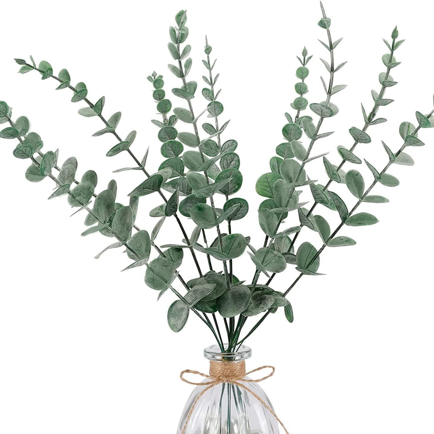 Simulated green plants plastic home cross-border single eucalyptus props plants artificial flowers flower arrangements bouquets decoration wholesale 3