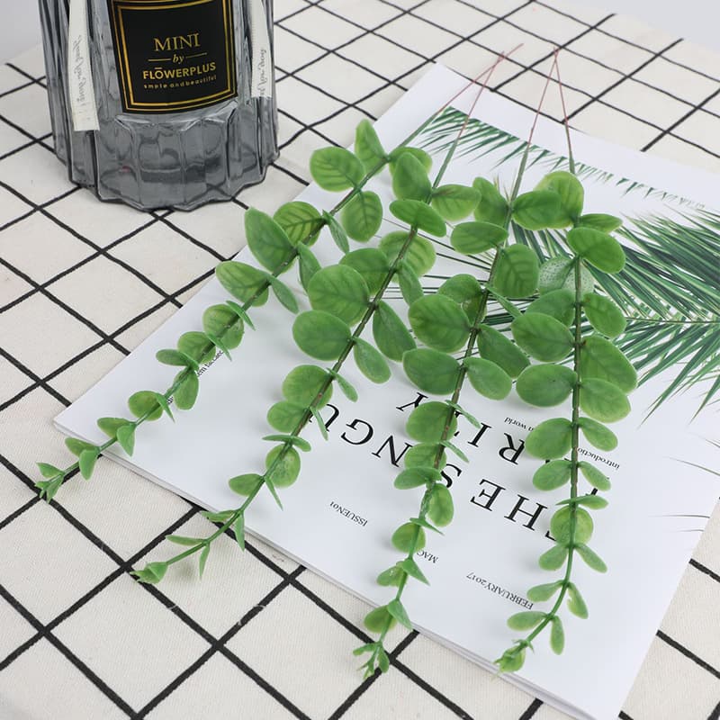 Simulated green plants plastic home cross-border single eucalyptus props plants artificial flowers flower arrangements bouquets decoration wholesale 4