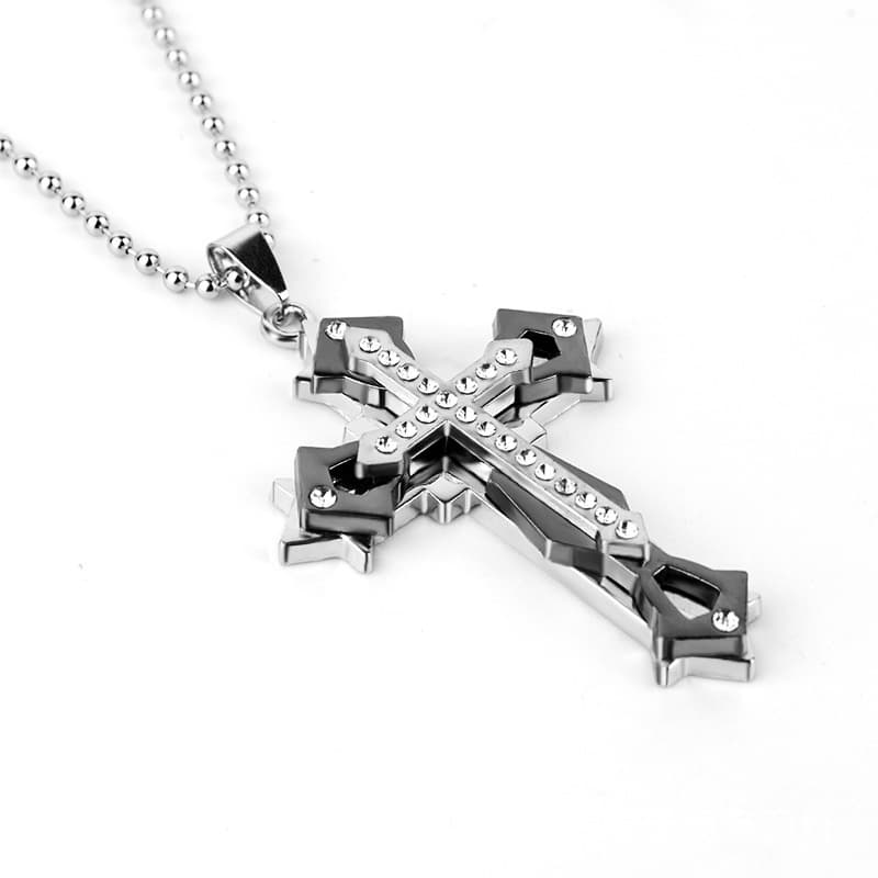 Men's fashionable accessory, black pendant, necklace, city style, European style 3