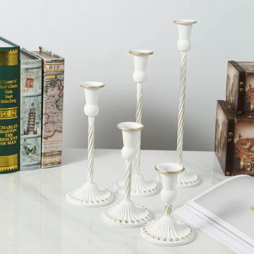 Metal candlestick ornaments ins style golden tall candle holder wedding decoration candle holder dining table center candle cup 2