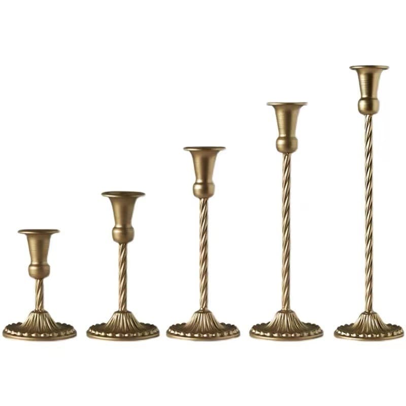 Metal candlestick ornaments ins style golden tall candle holder wedding decoration candle holder dining table center candle cup 5