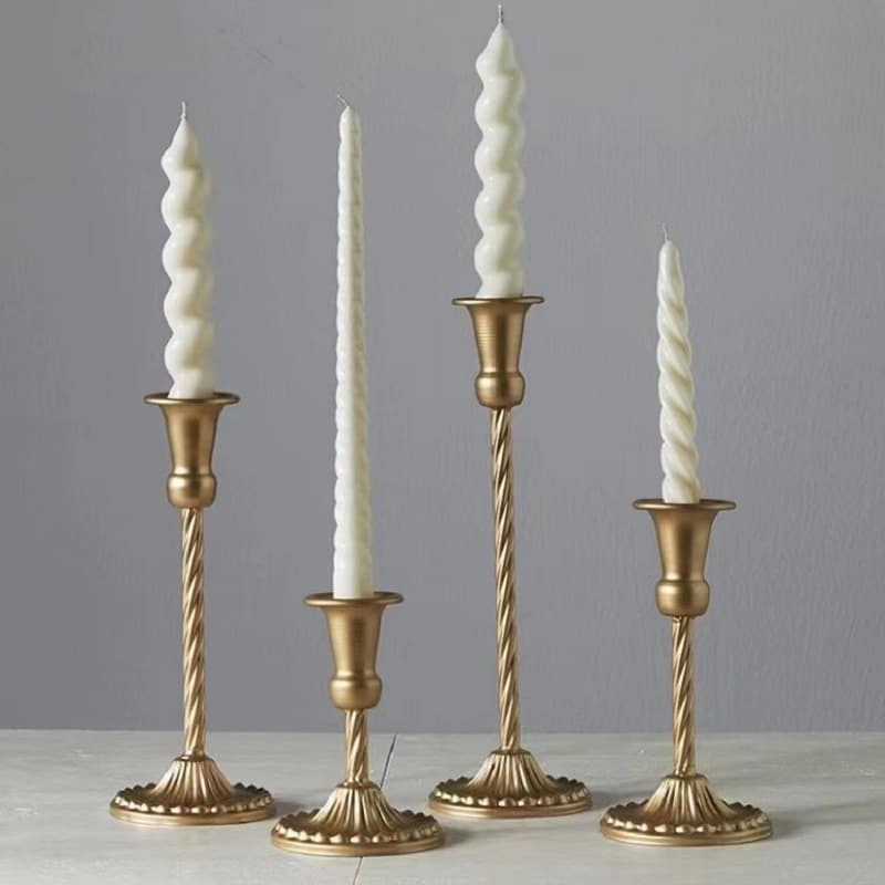 Metal candlestick ornaments ins style golden tall candle holder wedding decoration candle holder dining table center candle cup 1