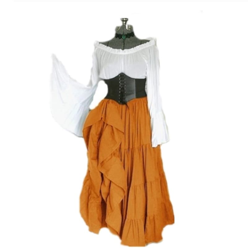 2025wish new party European and American long-sleeved dresses for women's Renaissance medieval clothing 2